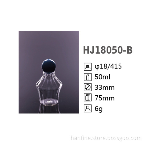 50ML New style PET transparent mini perfume bottles